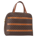 CELINE Macadam Canvas Hand Bag PVC Leather Brown Gold Auth 152578-1
