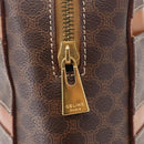 CELINE Macadam Canvas Hand Bag PVC Leather Brown Gold Auth 152578-17