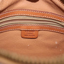 CELINE Macadam Canvas Hand Bag PVC Leather Brown Gold Auth 152578-19