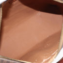 CELINE Macadam Canvas Hand Bag PVC Leather Brown Gold Auth 152578-10