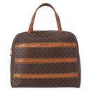 CELINE Macadam Canvas Hand Bag PVC Leather Brown Gold Auth 152578-13