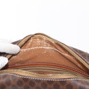 CELINE Macadam Canvas Hand Bag PVC Leather Brown Gold Auth 152578-11