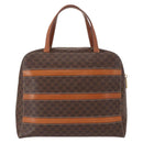 CELINE Macadam Canvas Hand Bag PVC Leather Brown Gold Auth 152578-2