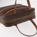 CELINE Macadam Canvas Hand Bag PVC Leather Brown Gold Auth 152578-6