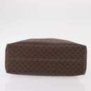 CELINE Macadam Canvas Hand Bag PVC Leather Brown Gold Auth 152578-5