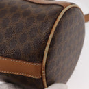 CELINE Macadam Canvas Shoulder Bag PVC Leather Brown Gold Auth 152579-8