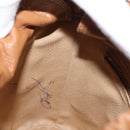 CELINE Macadam Canvas Shoulder Bag PVC Leather Brown Gold Auth 152579-20