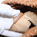 CELINE Macadam Canvas Shoulder Bag PVC Leather Brown Gold Auth 152579-12