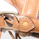 CELINE Macadam Canvas Shoulder Bag PVC Leather Brown Gold Auth 152579-9