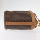 CELINE Macadam Canvas Shoulder Bag PVC Leather Brown Gold Auth 152579-3