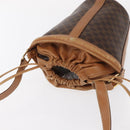 CELINE Macadam Canvas Shoulder Bag PVC Leather Brown Gold Auth 152579-6