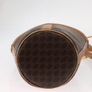 CELINE Macadam Canvas Shoulder Bag PVC Leather Brown Gold Auth 152579-5
