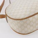 CELINE Macadam Canvas Shoulder Bag PVC Leather White Gold Auth 152580-13