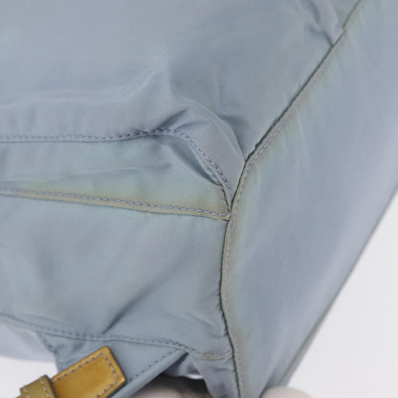 PRADA Backpack Nylon Light Blue Silver Auth 152581
