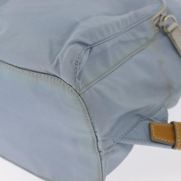 PRADA Backpack Nylon Light Blue Silver Auth 152581