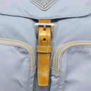 PRADA Backpack Nylon Light Blue Silver Auth 152581-10