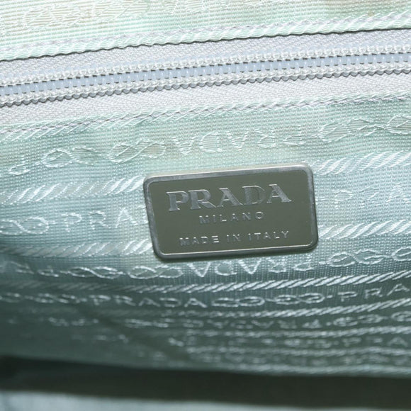 PRADA Backpack Nylon Light Blue Silver Auth 152581