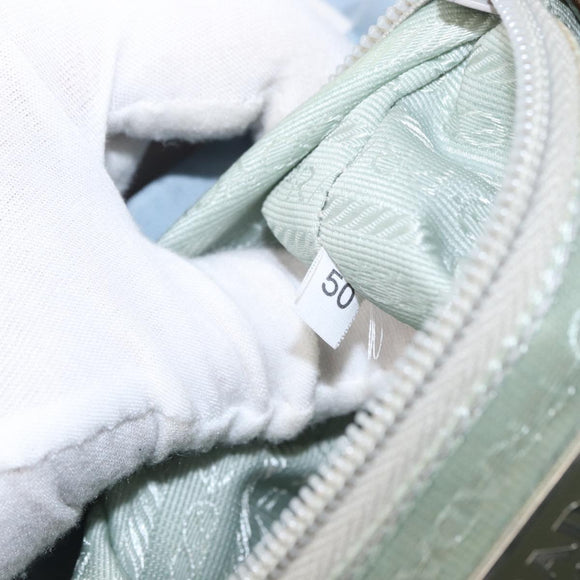 PRADA Backpack Nylon Light Blue Silver Auth 152581