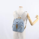 PRADA Backpack Nylon Light Blue Silver Auth 152581-27