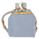 PRADA Backpack Nylon Light Blue Silver Auth 152581-2