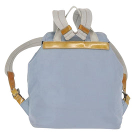PRADA Backpack Nylon Light Blue Silver Auth 152581 - 0