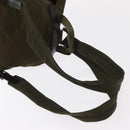 PRADA Backpack Nylon Khaki Silver Auth 152582-9