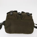 PRADA Backpack Nylon Khaki Silver Auth 152582-5