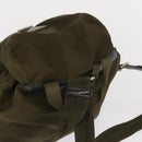PRADA Backpack Nylon Khaki Silver Auth 152582-6