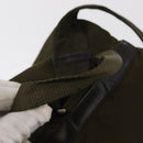 PRADA Backpack Nylon Khaki Silver Auth 152582-8