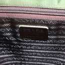 PRADA Tote Bag Nylon Khaki Silver Auth 152583-18