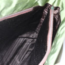 PRADA Tote Bag Nylon Khaki Silver Auth 152583-20