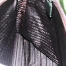 PRADA Tote Bag Nylon Khaki Silver Auth 152583-21