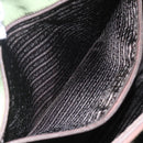 PRADA Tote Bag Nylon Khaki Silver Auth 152583-11