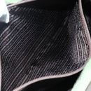 PRADA Tote Bag Nylon Khaki Silver Auth 152583-22