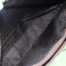 PRADA Tote Bag Nylon Khaki Silver Auth 152583-23