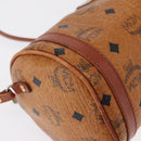 MCM Logogram Vicetos Shoulder Bag PVC Leather Brown Gold Auth 152584-9