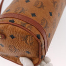 MCM Logogram Vicetos Shoulder Bag PVC Leather Brown Gold Auth 152584-15