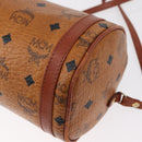 MCM Logogram Vicetos Shoulder Bag PVC Leather Brown Gold Auth 152584-16