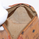 MCM Logogram Vicetos Shoulder Bag PVC Leather Brown Gold Auth 152584-19