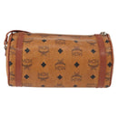 MCM Logogram Vicetos Shoulder Bag PVC Leather Brown Gold Auth 152584-2