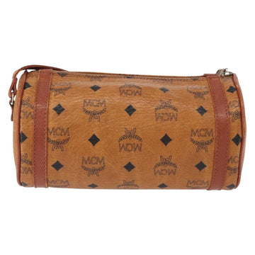 MCM Logogram Vicetos Shoulder Bag PVC Leather Brown Gold Auth 152584 - 0