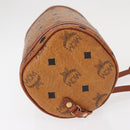 MCM Logogram Vicetos Shoulder Bag PVC Leather Brown Gold Auth 152584-3