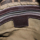 FENDI Zucca Canvas Mamma Baguette Shoulder Bag Black Brown Silver Auth 152586-20