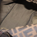 FENDI Zucca Canvas Mamma Baguette Shoulder Bag Black Brown Silver Auth 152586-11