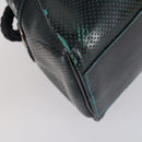 FENDI Etnico Tote Bag Enamel Black Silver Auth 152587-14