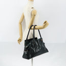 FENDI Etnico Tote Bag Enamel Black Silver Auth 152587-24
