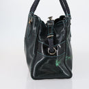 FENDI Etnico Tote Bag Enamel Black Silver Auth 152587-3