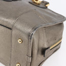 LOEWE Anagram Americana 28 Hand Bag Leather Gold Auth 152592-14