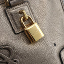 LOEWE Anagram Americana 28 Hand Bag Leather Gold Auth 152592-17