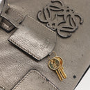 LOEWE Anagram Americana 28 Hand Bag Leather Gold Auth 152592-10